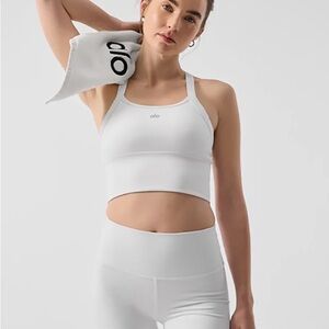 ALO Yoga White Seamless Ribbed Tank